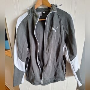 Puma Men's Gray and White Jacket